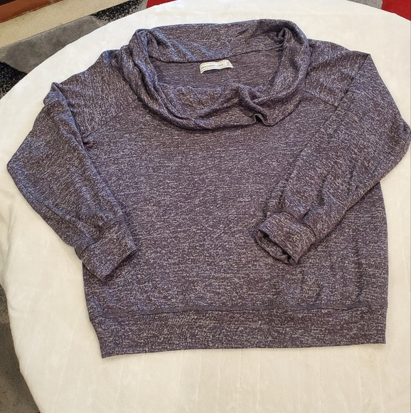 Abercrombie & Fitch Women's Cowl Neck Sweater Gray Sz M - Picture 2 of 3